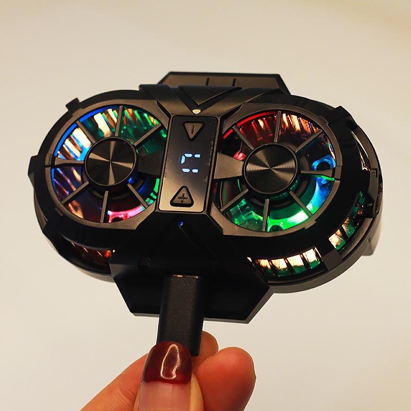 New X38 temperature adjustable dualfans colorful RGB light cooling