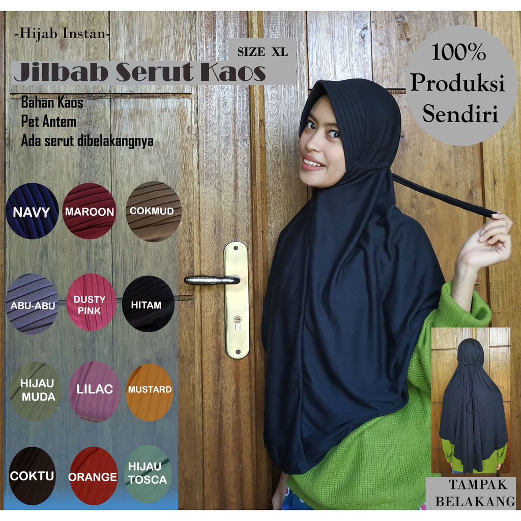 RC Jilbab Instan Bahan Kaos Pet Antem Kualitas Jahitan Premium