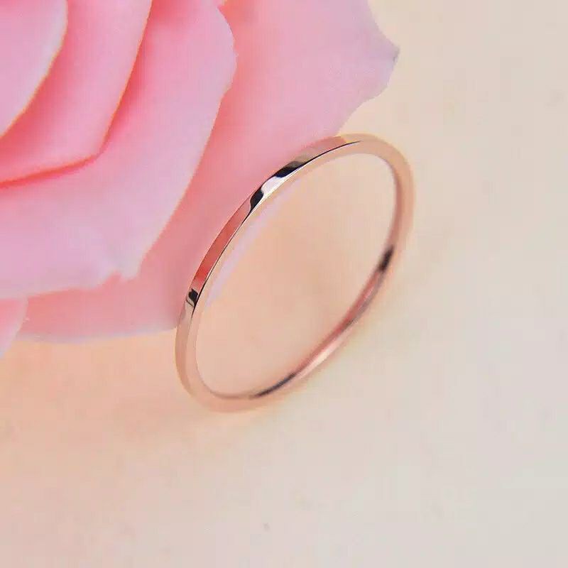 Cincin titanium imoet polos qnti karat tidak alergi size 678