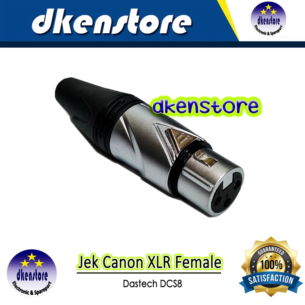 Jek Canon XLR Dastech Cewex Female DCS8 konektor Mic