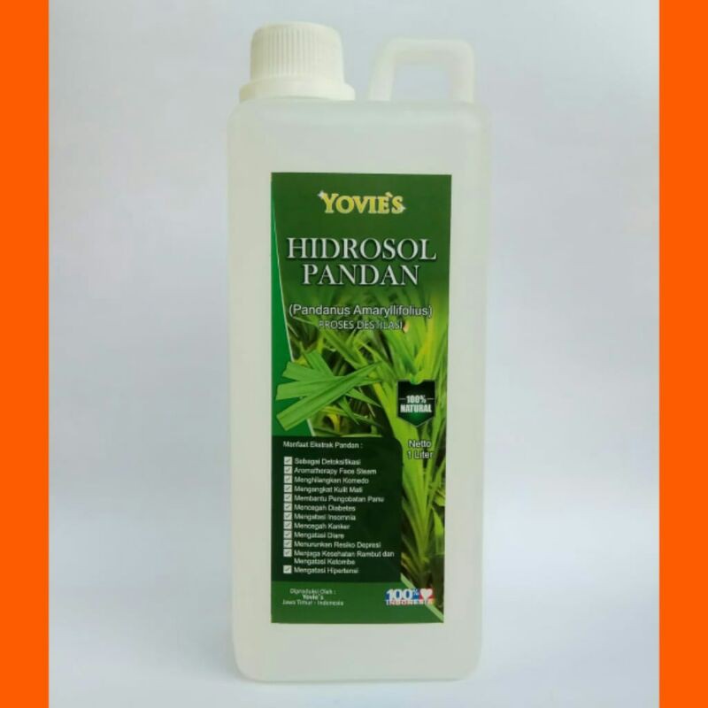 Hidrosol Pandan Wangi 1 Liter - Hydrosol Proses Penyulingan Destilasi
