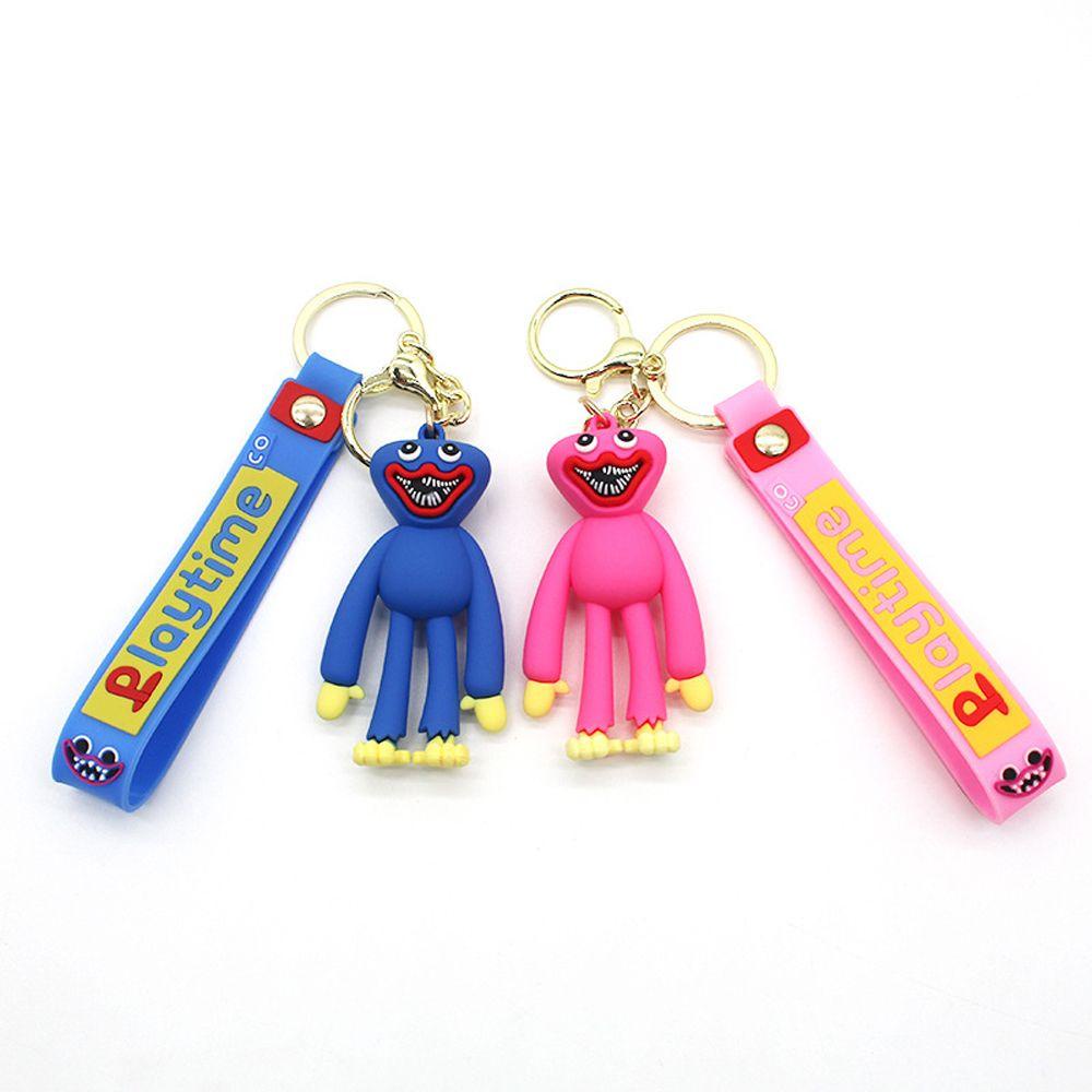 Needway Wanita Gantungan Kunci Kepribadian Lucu Mainan Liontin Huggy Wuggy Desain Kartun Alloy Cartoon Key Holder