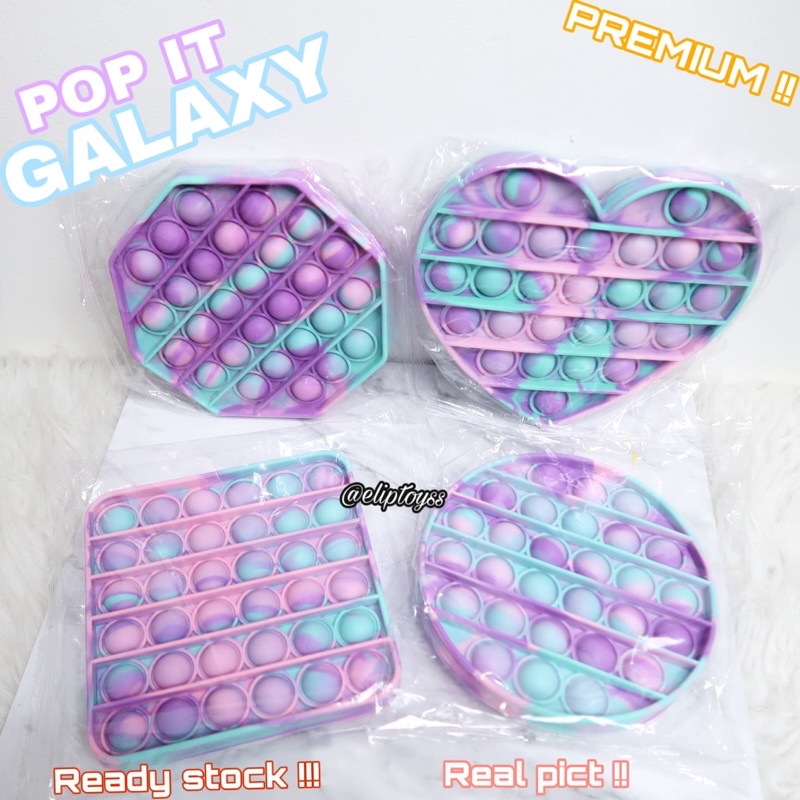 NEW POP IT RAINBOW GALAXY FIDGET TOYS PREMIUM PENGHILANG STRESS MAINAN ANAK ORIGINAL