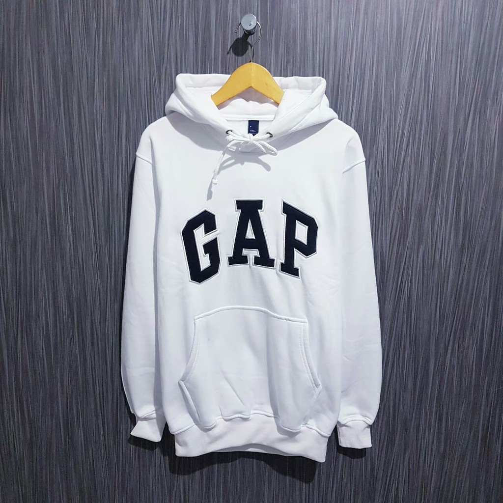 JAKET HOODIE GAP PUTIH BARU SIZE M L XL KUALITAS PREMIUM