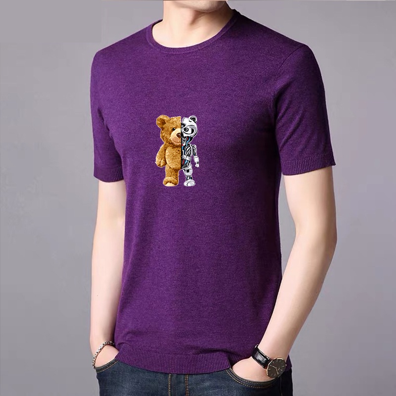 Lilipop Kaos Pria Ted Bear Robot Baju Distro Basic Tshirt Kasual