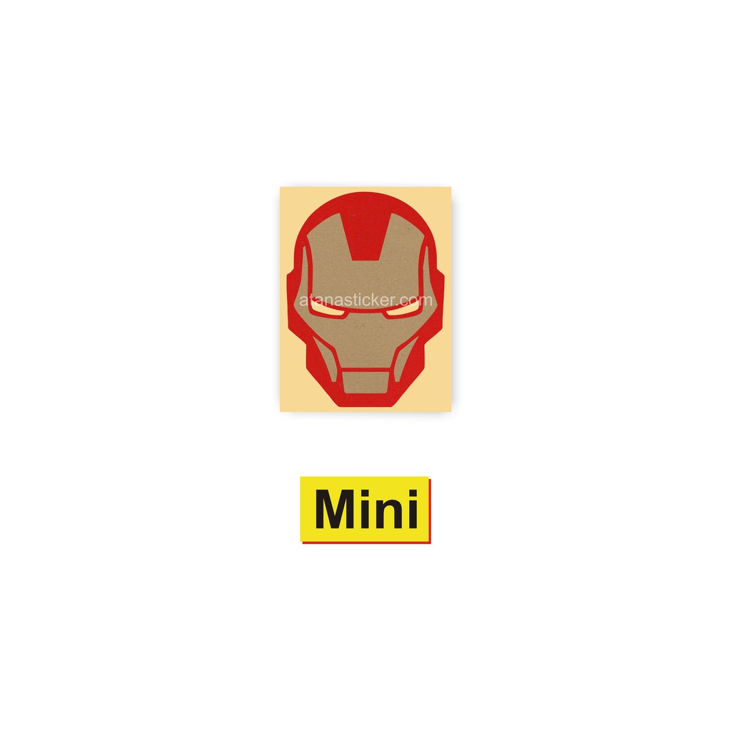 Sticker Cutting Mini Topeng Iron Man 3x4cm