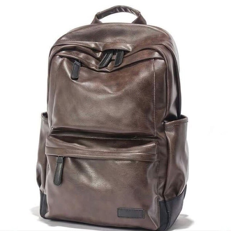 Tas Ransel Kulit Pria dan Wanita (Bonus Tas Selempang) / Backpack Trendy Ada Tempat Laptopnya