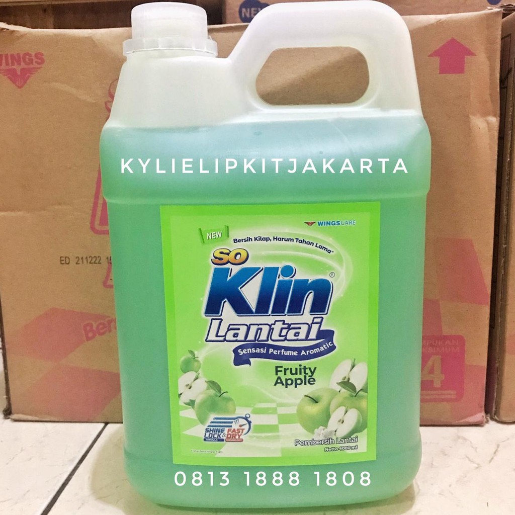 [TERMURAH] Soklin lantai Jerigen 4 Liter 4L 4000 ml Refill Wings Care Cairan Pembersih Pel So Klin