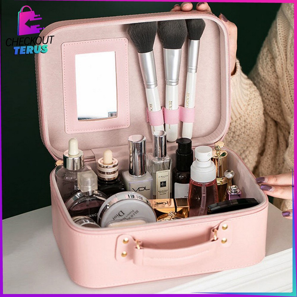 CT K112 Tas Kosmetik Wanita 2IN1 Penyimpanan Pouch Makeup Organizer Tas Travel Bag Pouch Tas Tempat Make Up