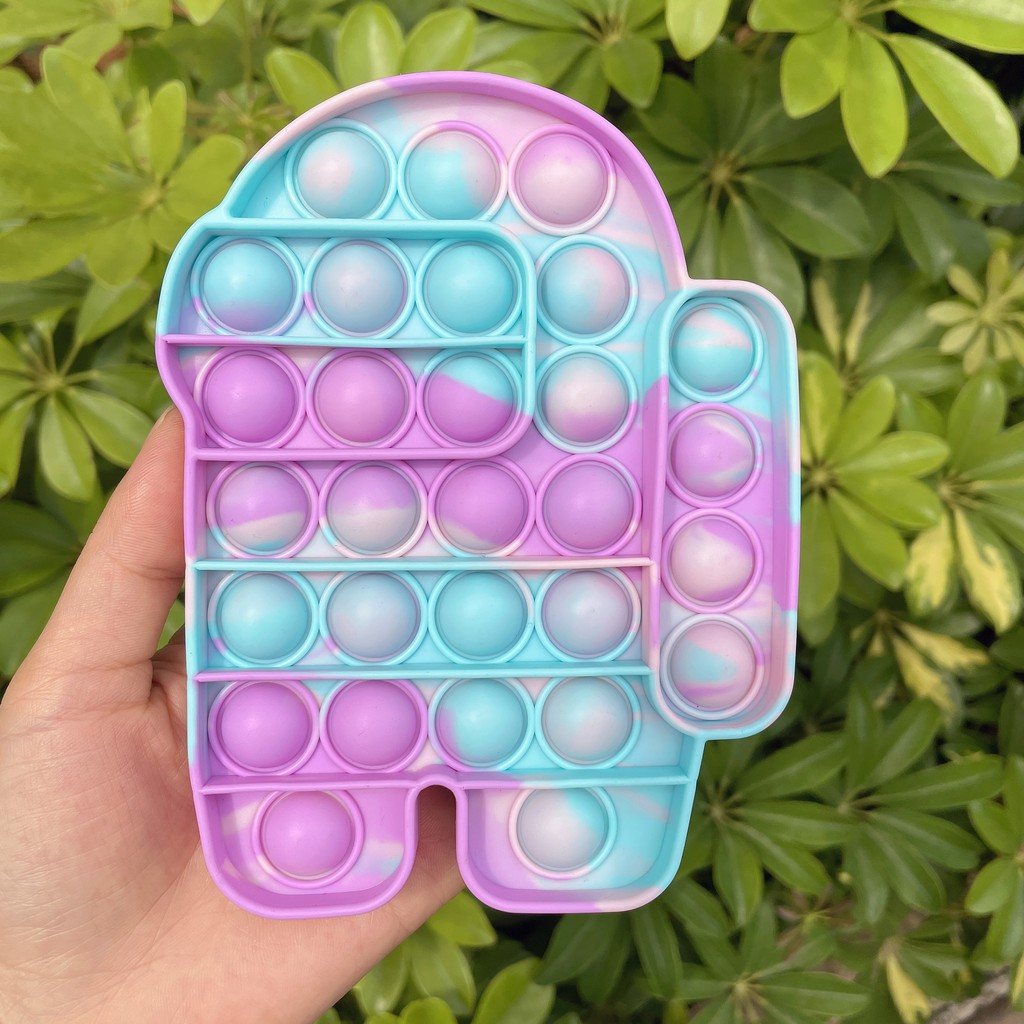 New Pop Its Round Fidget Toy Push Bubble Stress Relief Kids Pop It Tiktok Shopee Indonesia