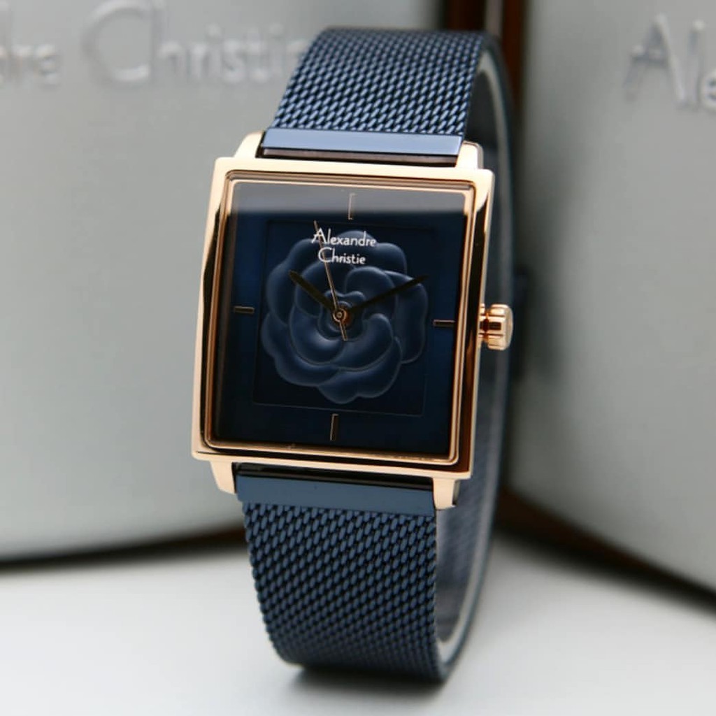ALEXANDRE CHRISTIE ORIGINAL AC2848 BLUE ROSEGOLD JAM TANGAN WANITA