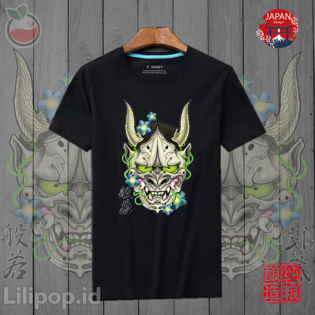 Lilipop Kaos Tshirt  Pria Shinigami Mythology Jepang Baju Distro Basic Lengan Pendek Cowok Kasual