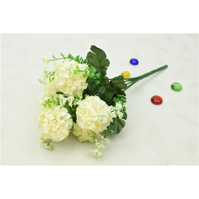 COD BUNGA DANDELION  BUNGA TANGKAI PLASTIK BUNGA ARTIFISIAL BUNGA PAJANGAN BUNGA HIASAN BT9014-PUTIH