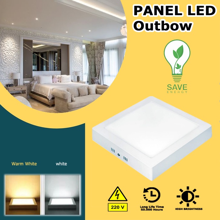 Panel LED Outbow Lampu Downlight LED Panel 18W 24W Kotak