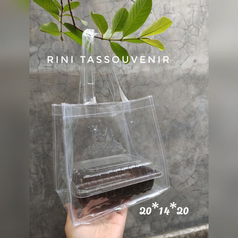 tas mika polos tebal ready stok 0,2 20*14*20 - tas mika bento - tas mika ultah