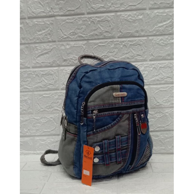 Tas Ransel Bahan Jeans-Tas Ransel Cewe-Tas Ransel Casual Ransel BackPack-Tas Ransel wanita