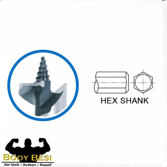 Mata Bor Kayu Auger 3/4 Extra Panjang 19Mm X 300Mm Murah 