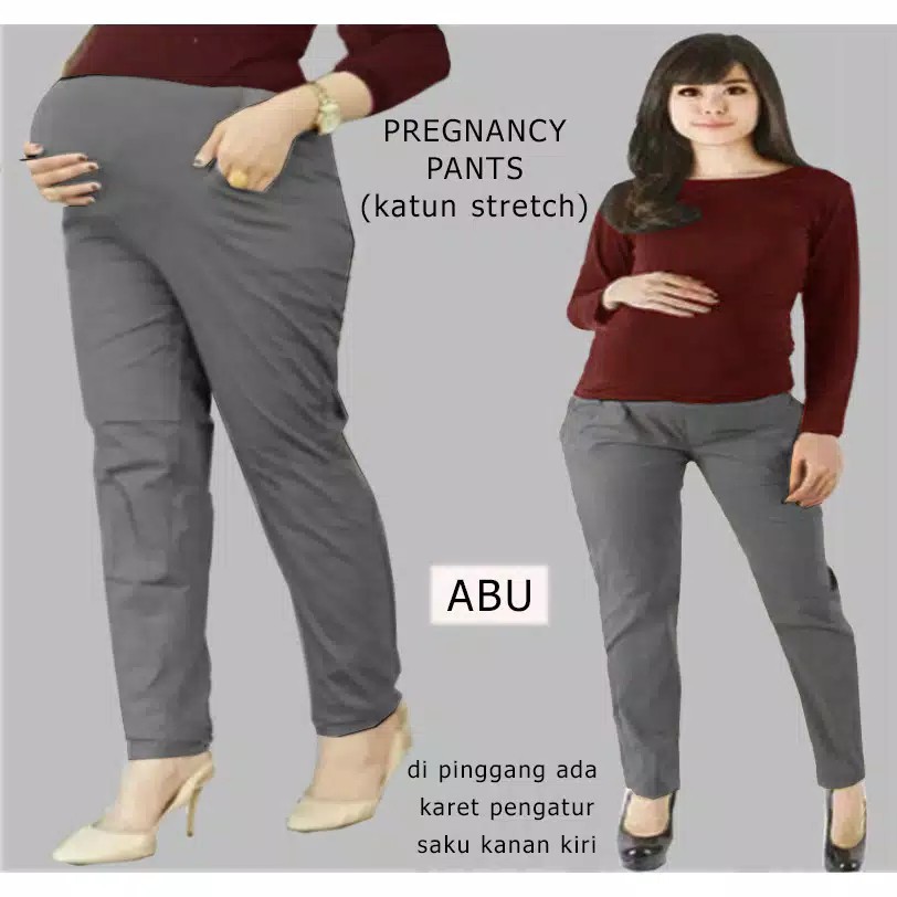 CELANA IBU HAMIL KATUN STREETCH ORIGINAL STANDAR DAN JUMBO BR