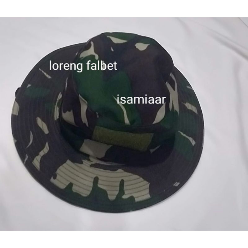 TOPI RIMBA LORENG MALVINAS//BAHAN PALBET //ANTI AIR //TIDAK TEMBus