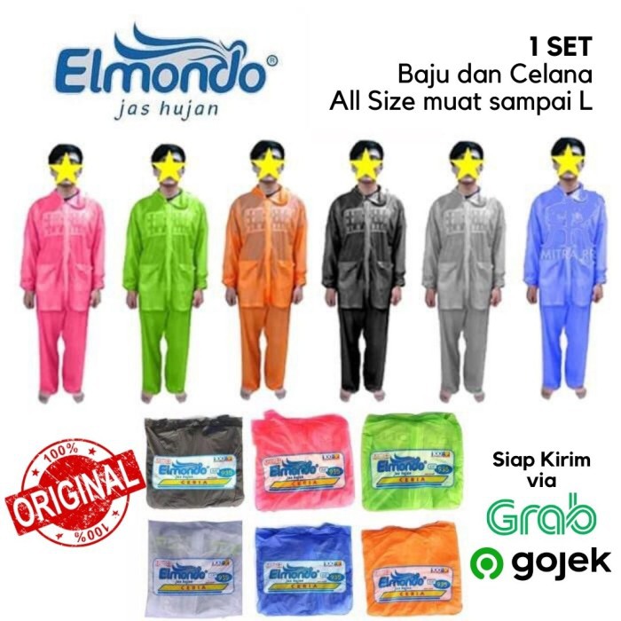 HLO Jas Hujan Setelan Baju dan Celana Motor Sepeda Pria Wanita