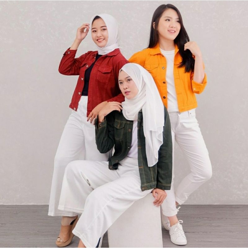 Classic Pop Denim Jeans - Jaket wanita