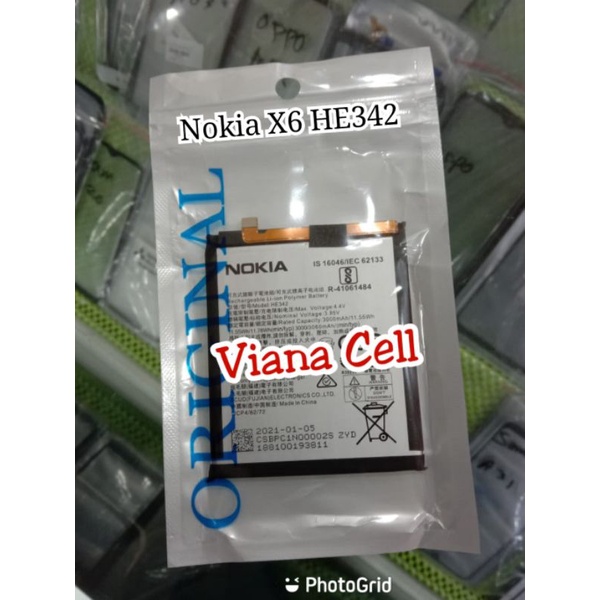 BATERAI BATRE BATREI BATTERY NOKIA 6.1 PLUS X6 HE342 TA1116 ORI