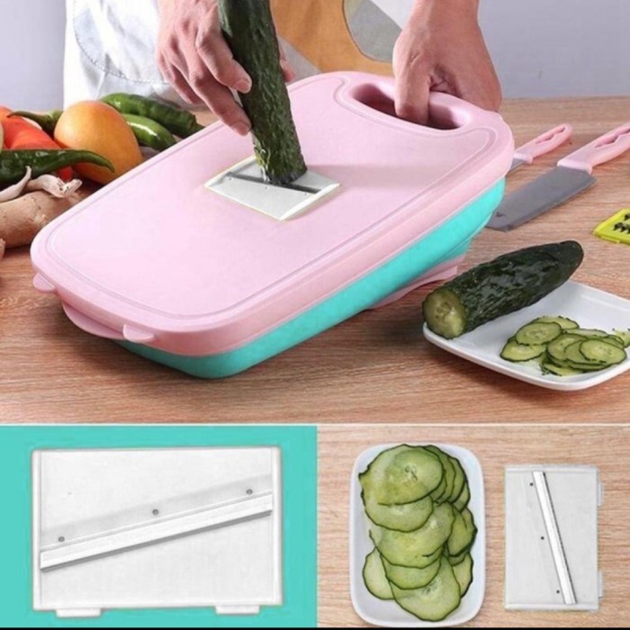 BAROKAH GAMIS BERGARANSI FREE PISAU GRATIS KNIFE MAGIC CUTTING BOARD 9 IN 1 viral