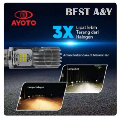 AYOTO M2B H6 LAMPU LED Utama Depan Headlamp PNP Hi-Lo AC DC Original Motor Matic Bebek