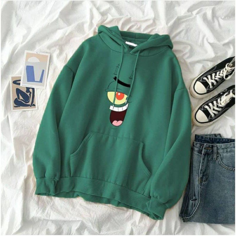 BIKINI BOTTOM SWEATER SPONGEBOB &amp; FRIEND HOODIE SWEATER FLEECE