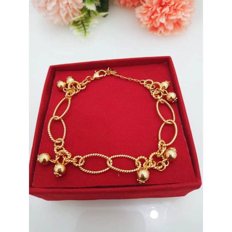 Gelang Tangan Wanita Model Simple Mirip Perhiasan Asli