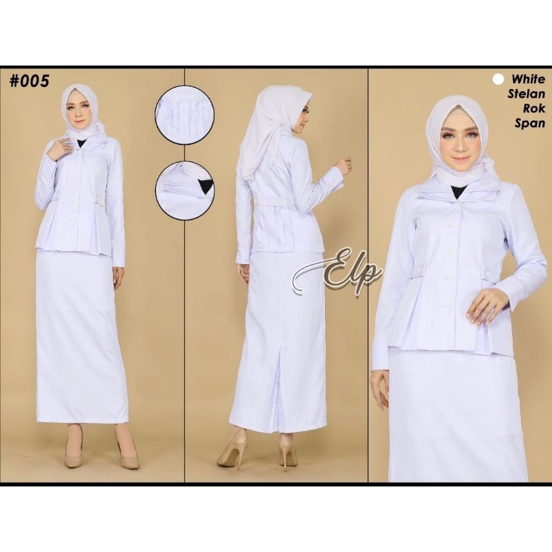 Blazer baju kerja kantor putih seragam perawat baju perawat seragam dinas perawat