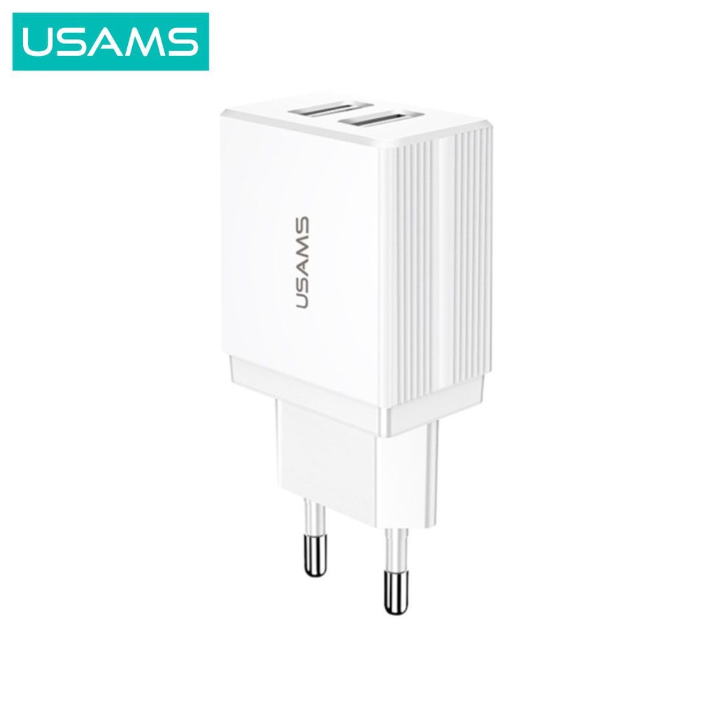 USAMS T24 Adapter Charger Dual USB Travel Charger 2.1A