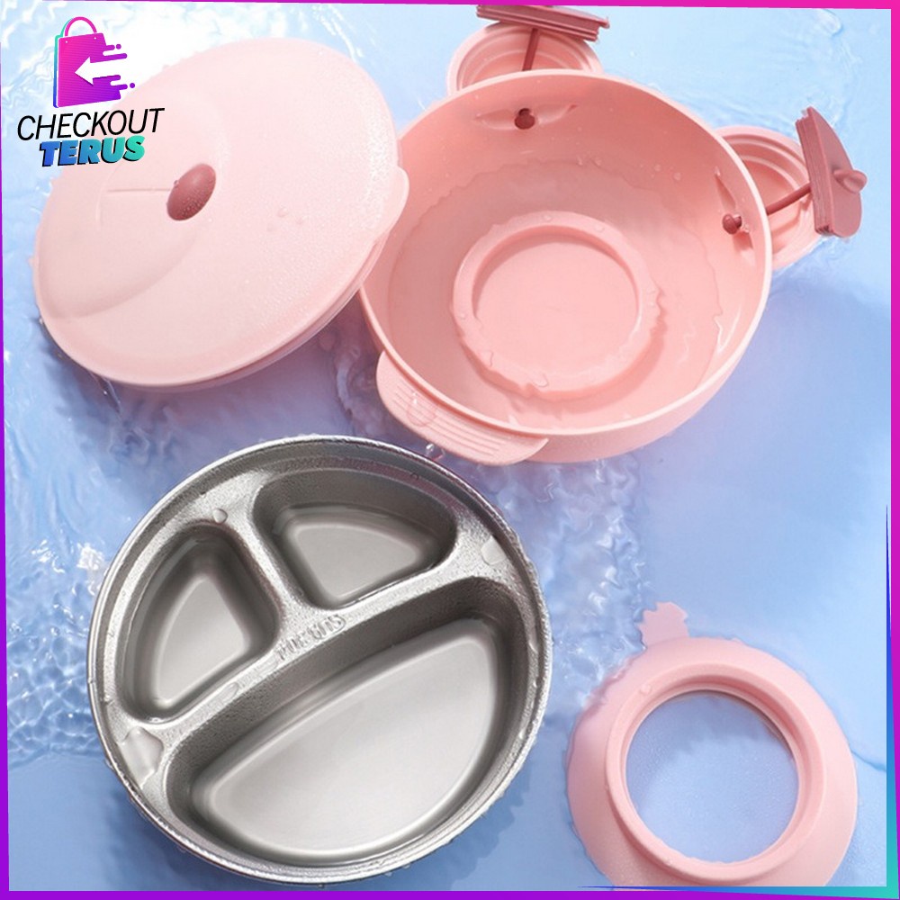 CT C353 Lunch Box Anak Karakter Bear Lucu Set BPA FREE Tempat Makan Anak Stainless Kotak Penyimpanan Bekal Anak Karakter