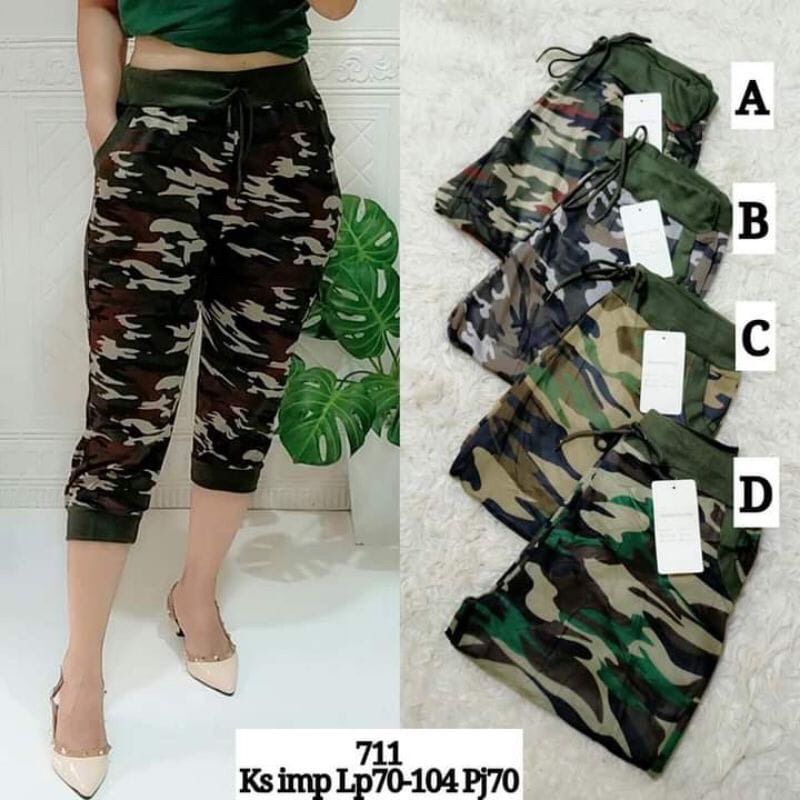 Celana Loreng army 7/8 import