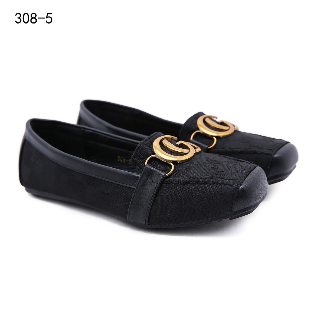 GC GG Marmont Canvas Flat Shoes #308-5