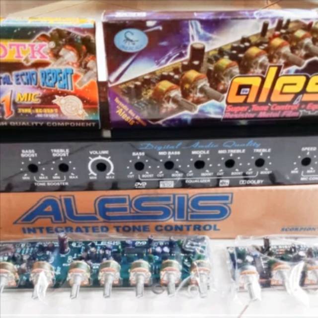 Paket Super Tone control Equaliser Alesis Plus Box Dan Echo digital