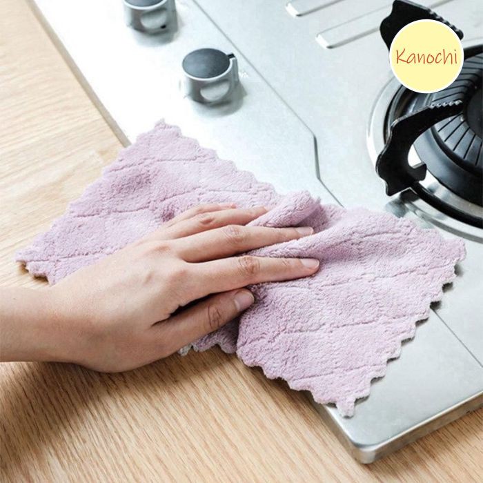 Kain Lap Piring Anti Minyak Bahan Microfiber Lap Cuci Piring