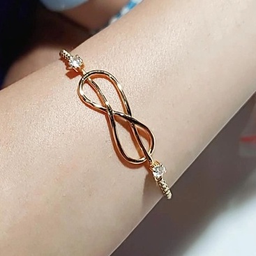 Gelang motif pita Gelang motif pita permata | custom lapis emas