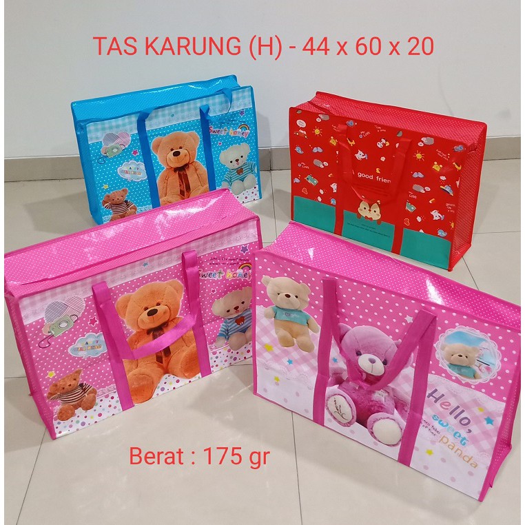 Tas Karung Plastik (H) 44x60x20 Laundry Shop Souvenir Ultah Goodie Bag