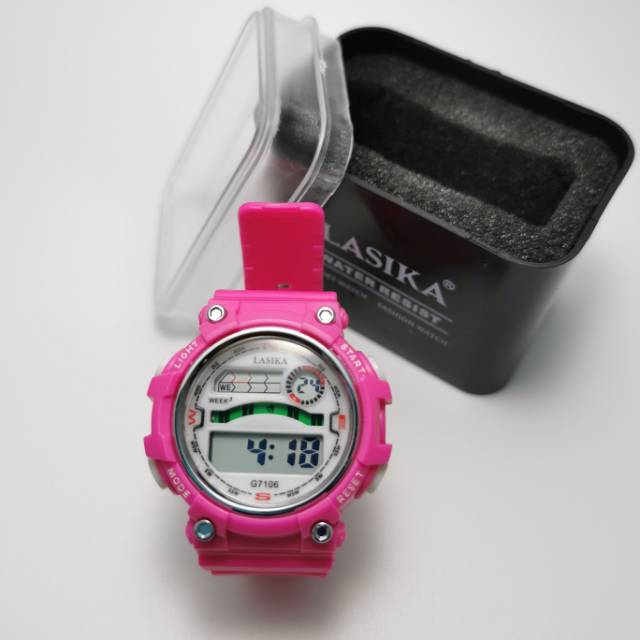 Jam tangan digital Anak Anak dan remaja water Resist Lasika 7106