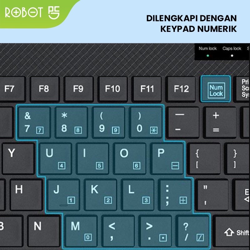 ROBOT Portable Mini Wired Keyboard RK10 Ultra-Thin Garansi Resmi 1 Tahun