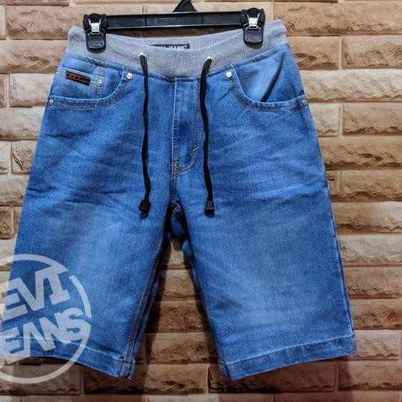  BiG PROMO BIG SIZE  CELANA  JEANS PENDEK PRIA  KOLOR RIP 