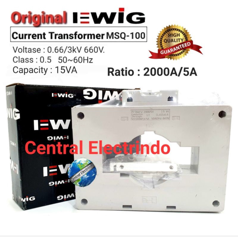 Current Transformer CT MSQ-100 2000A/5A EWIG.