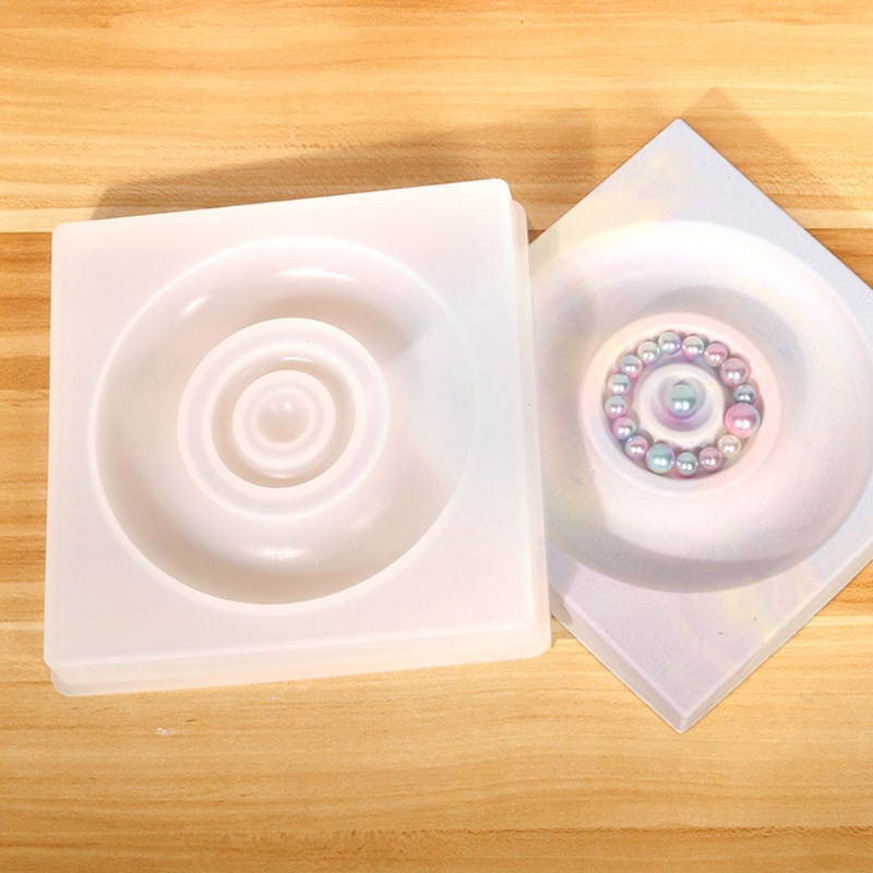 Cetakan Baki Penyimpanan Perhiasan Manik-Manik Bentuk Bulat Bahan Resin Epoksi