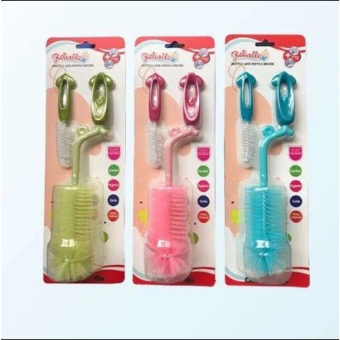 Reliable Bottle and Nipple Brush sikat Cupid bulu Nylon &amp; Press RSB-7802