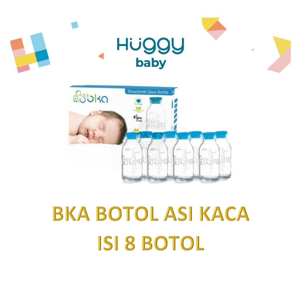 BKA Botol Asi Kaca Tutup Biru isi 8 Pcs