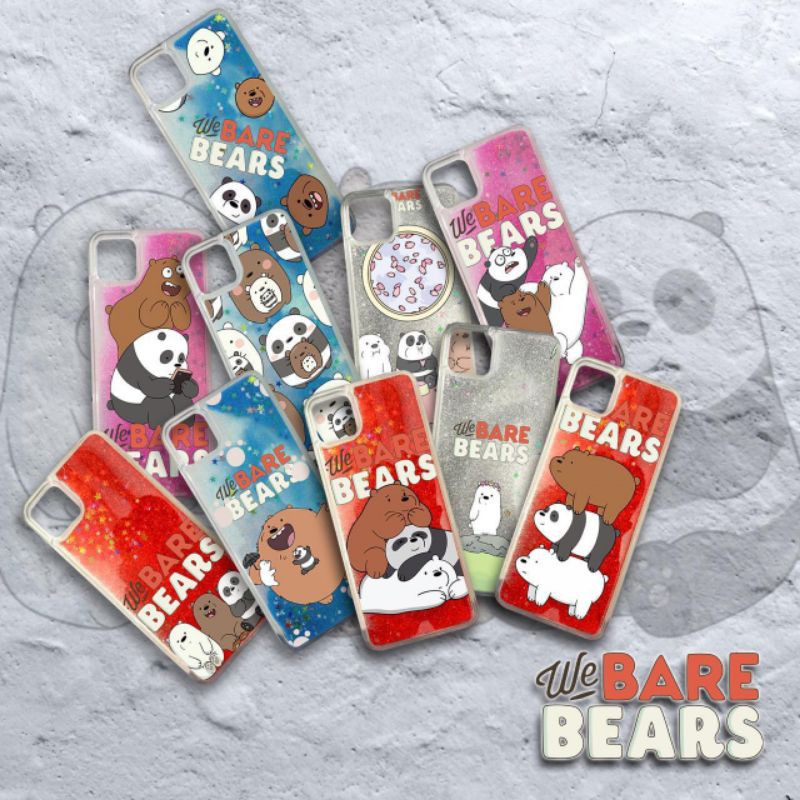 Case Realme C11 Water Glitter We Bare Bears