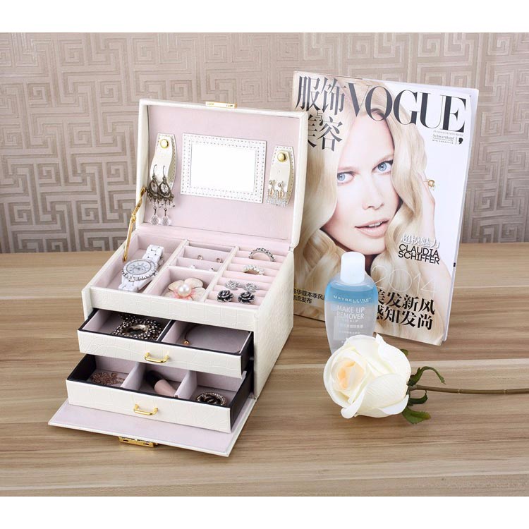 Kotak Penyimpanan Perhiasan &amp; Aksesoris Organizer Display 3 Layer