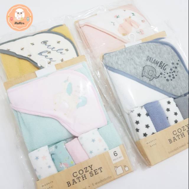 Jual [MMO103] Baby Bath Towel Set Gift Set Handuk Washlap Bayi