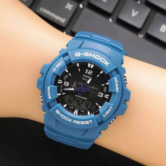 best warna terbaik jam tangan gshock g100bb g-shock g-100 bb hitam biru